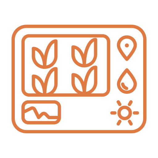 Smart farming technology dashboard icon